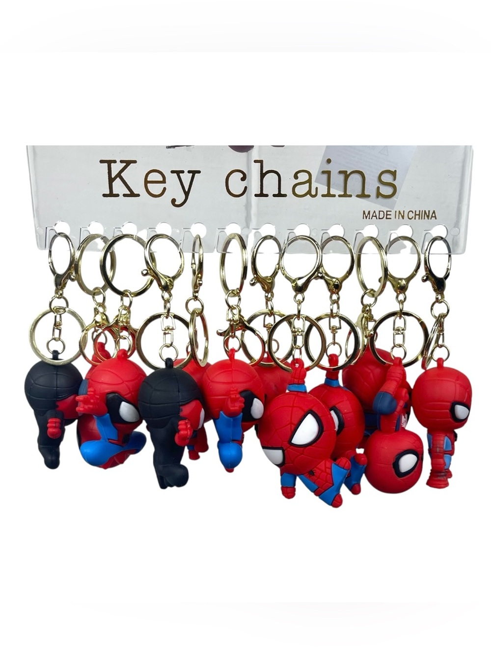 Red and Black Spider-Man Keychain